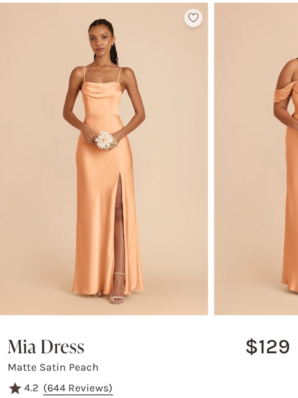 Birdy Grey Mia Dress in Peach